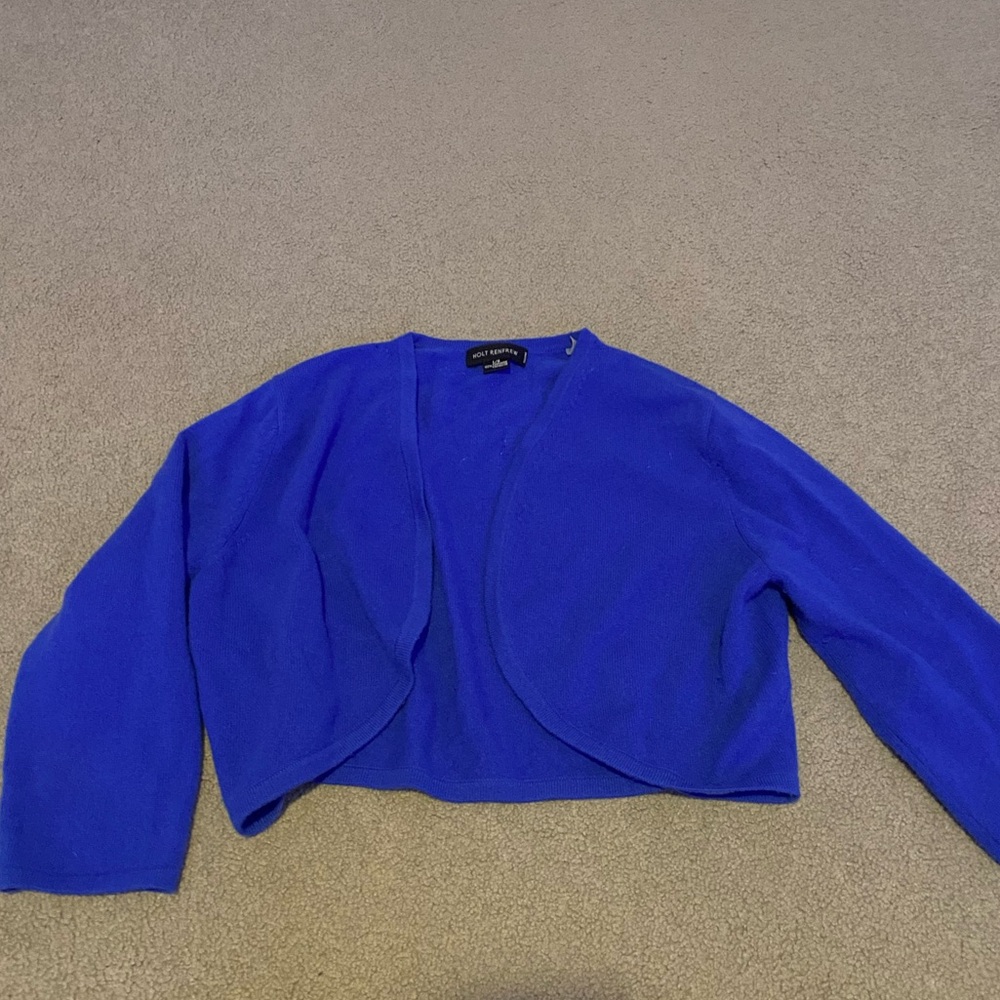 Holt Renfrew Bright Blue, Cashmere Cardigan